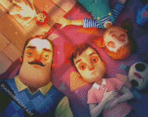 Hello Neighbor Game Characters Diamond Painting