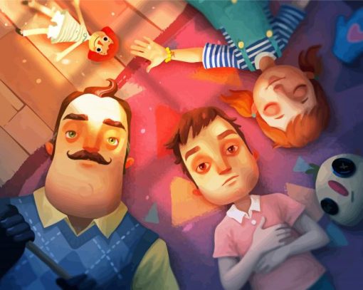 Hello Neighbor Game Characters Diamond Painting