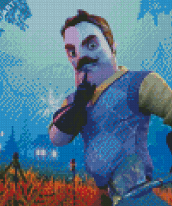 Hello Neighbor Game Characters Art Diamond Painting