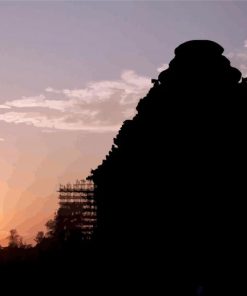 Konark Temple Silouette Diamond Painting