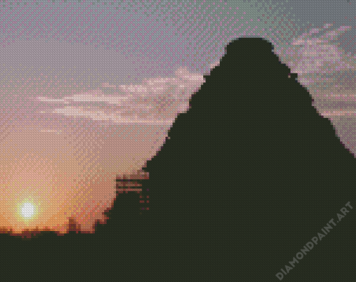 Konark Temple Silouette Diamond Painting