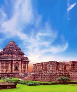 Konark Temple Sunset Diamond Painting