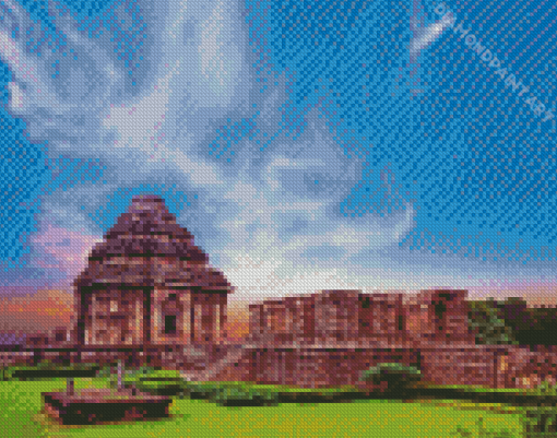 Konark Temple Sunset Diamond Painting