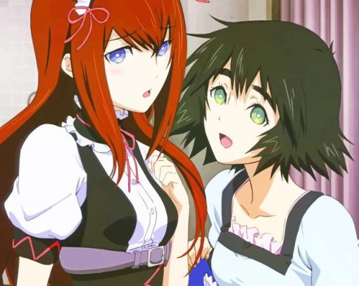 Kurisu Makise And Mayuri Shiina Diamond Painting