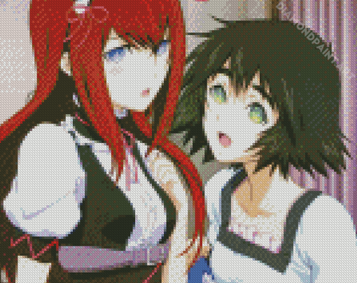 Kurisu Makise And Mayuri Shiina Diamond Painting