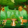 Leopard Family Jungle Animals Diamond Painting