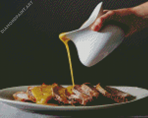 Meal With Gravy Sauce Diamond Painting