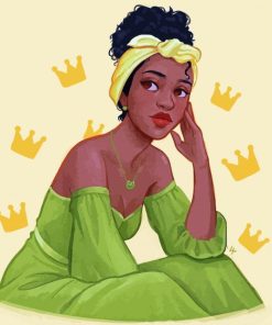 Modern Princess Tiana Character Diamond Painting