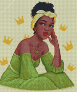 Modern Princess Tiana Character Diamond Painting