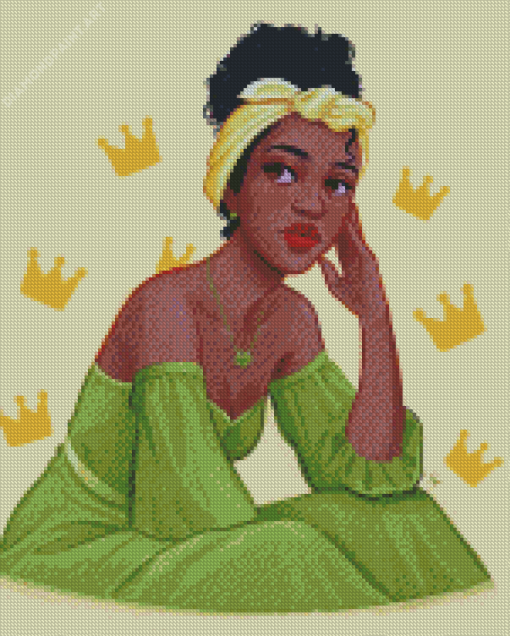 Modern Princess Tiana Character Diamond Painting