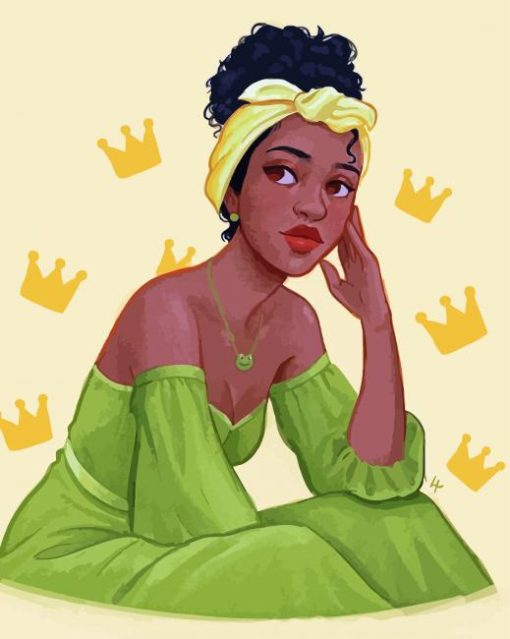 Modern Princess Tiana Character Diamond Painting