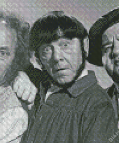 Monochrrome The Three Stooges Diamond Painting