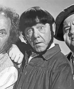 Monochrrome The Three Stooges Diamond Painting