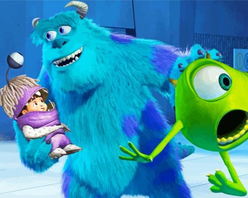 Monsters University Sully And Mike Diamond Painting