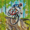 Mountain Bike Illustration Diamond Painting