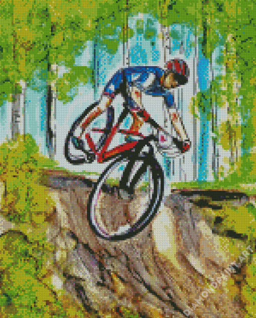 Mountain Bike Illustration Diamond Painting