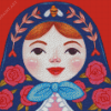 Nesting Doll Face Diamond Painting