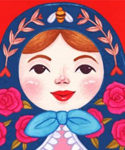 Nesting Doll Face Diamond Painting