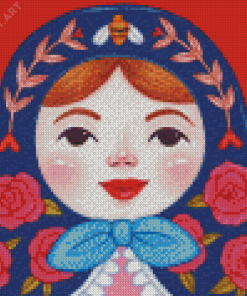 Nesting Doll Face Diamond Painting