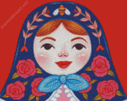 Nesting Doll Face Diamond Painting