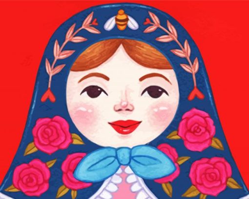 Nesting Doll Face Diamond Painting