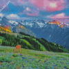 Olympic Mountains Landscape Diamond Painting