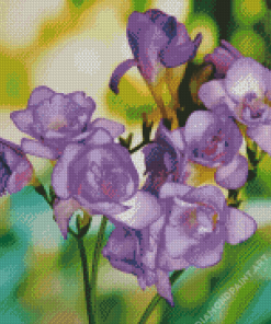 Purple Freesia Diamond Painting