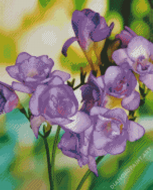 Purple Freesia Diamond Painting