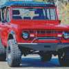 Red Bronco Ford Car Diamond Painting