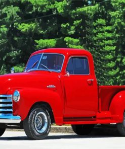 Red Chevy 1950 Diamond Painting