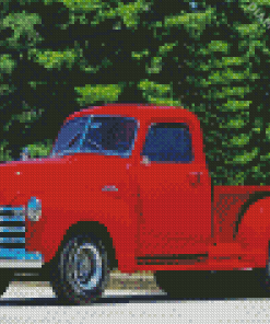 Red Chevy 1950 Diamond Painting