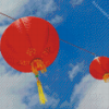 Red Paper Lanterns Diamond Painting