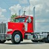 Red Peterbilt Semi Diamond Painting