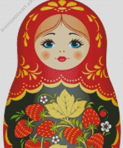 Red Nesting Doll Diamond Painting