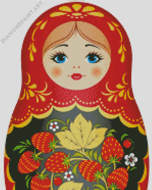 Red Nesting Doll Diamond Painting