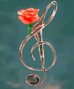 Rose Musical Note Diamond Painting