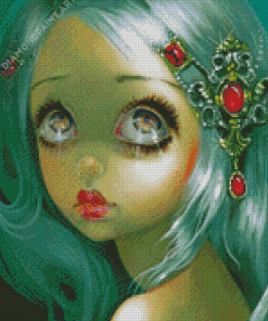 Sad Wide Eyed Girl Diamond Painting