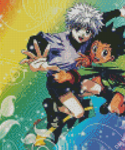 Skateboarding Gon Killua Diamond Painting