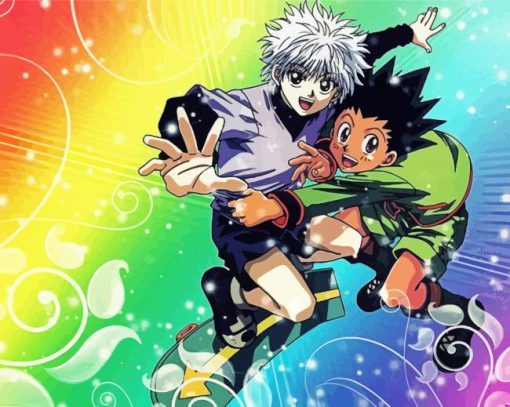 Skateboarding Gon Killua Diamond Painting