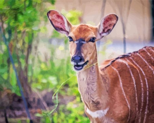 Smiling Nyala Animal Art Diamond Painting