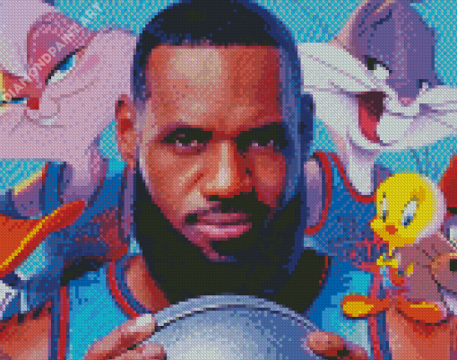 Space Jam Illustration Diamond Painting