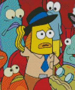 Spongebob Fishes Diamond Painting