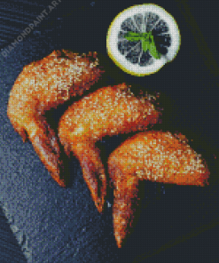 Tasty Chicken Wings And Lemon Diamond Painting