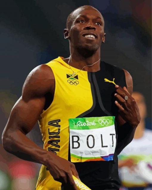 The Runner Usain Bolt Diamond Painting