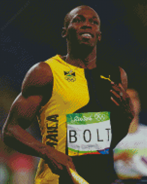 The Runner Usain Bolt Diamond Painting