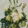 White Classy Ikebana Diamond Painting