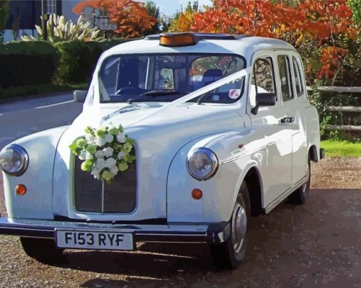 White London Taxi Diamond Painting