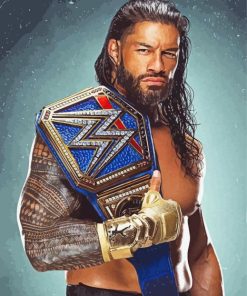 Wrestler Roman Reigns 5D Diamond Painting