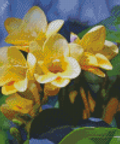 Yellow Flower Freesia Diamond Painting