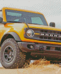 Yellow Ford Bronco Diamond Painting